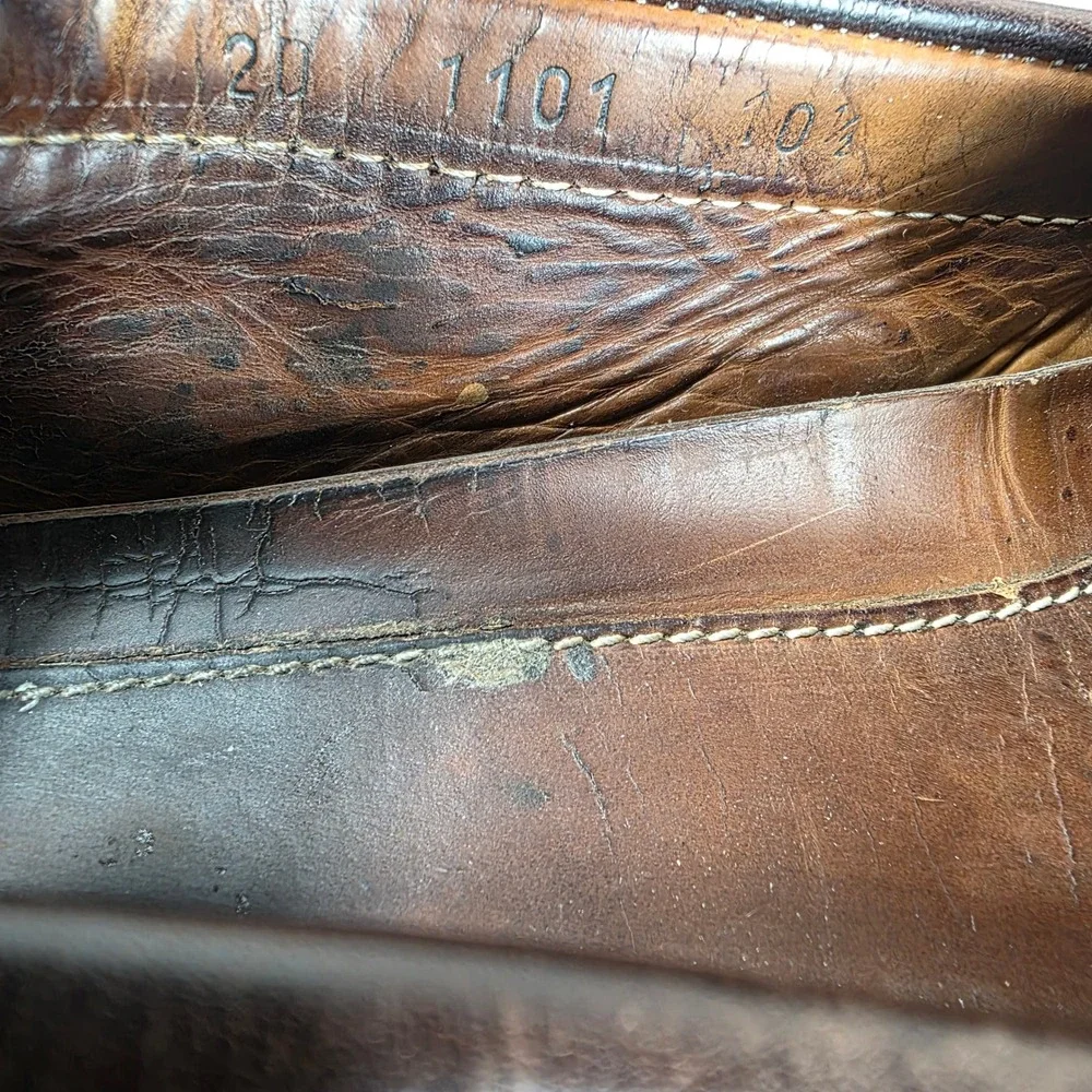 Prada Mens Brown Leather Driving Loafers Slip On Designer Moccasins Italy